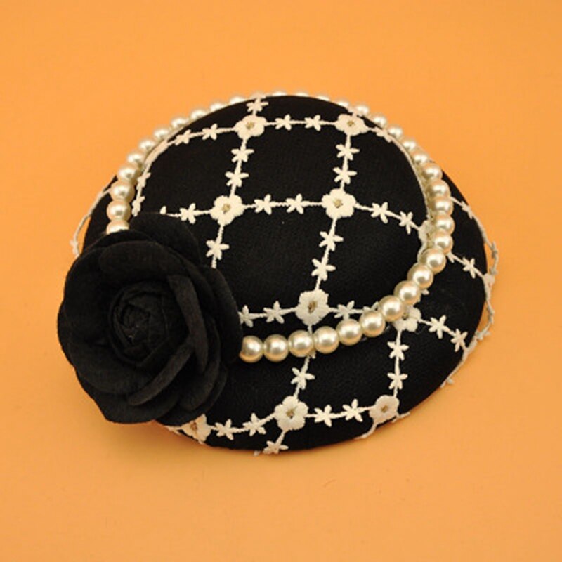 Chapeaux de mariée bleu marine fascinateurs de mariage coiffe chapeau de fête accessoires de mariage accessoires de cheveux de fête