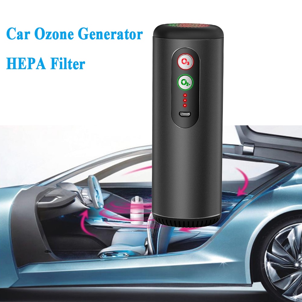 Auto Ozon Generator Hepa Filter Verse Lucht Anion Luchtreiniger Voor Auto Home Office Air Cleaner Air Ionisator Verwijderen Formaldehyde
