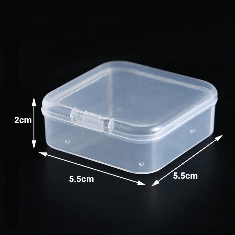 Mini Plastic Box Rectangular Box Translucent Box Packing Box Storage Box Dustproof Durable Strong Jewelry Storage Case Container: black