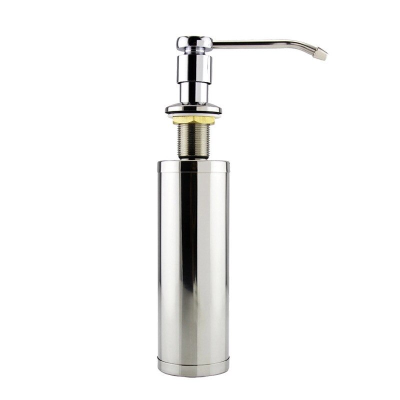 WZLY Küche Flüssigkeit Spender Messing Hand Drücken Flüssigkeit Seife Spender Spray Kunststoff Flasche 400/500ML Küche Sink Ersatz