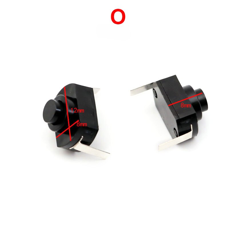 Interruptor de linterna de cola múltiple, clic lateral medio, conjunto de módulo de interruptor de botón, piezas de mejora de reparación DIY para lámpara de antorcha LED: Castaño
