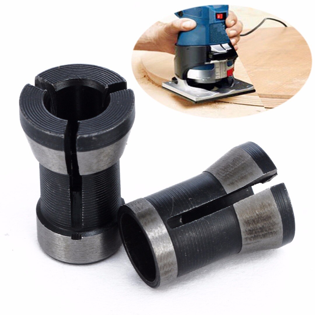 1 Pair 6.35mm 8mm Hole Diameter Milling Cutter Collet Chuck Engraving Trimming Machine Milling Cutter For Wood Router Bits