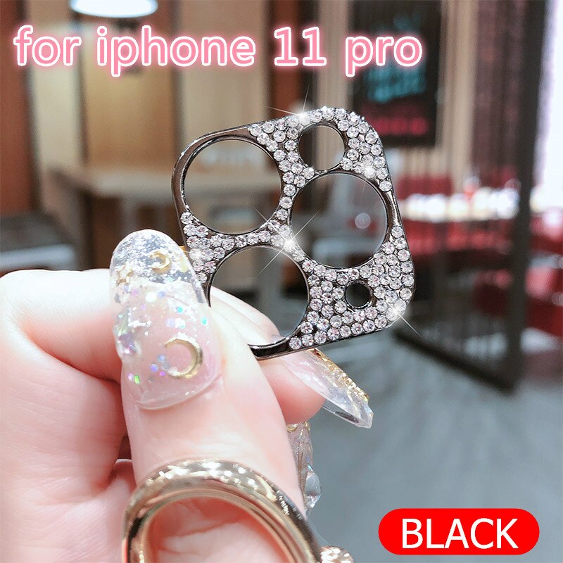 Bling Diamond Camera Lens Protector For iPhone 11 Pro Max Glitter Rhinestone Camera Protective Ring For iPhone 11 Pro Max Cover: 7