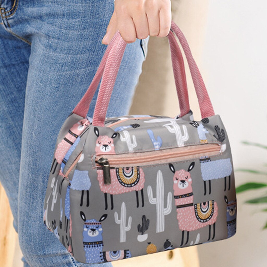 Neue Frau Mittagessen Taschen Dicke Picknick Freizeit Büro Tragbare Wasserdichte Tasche Bunte Mittagessen Tasche Tote Tasche Bolsa Mujer