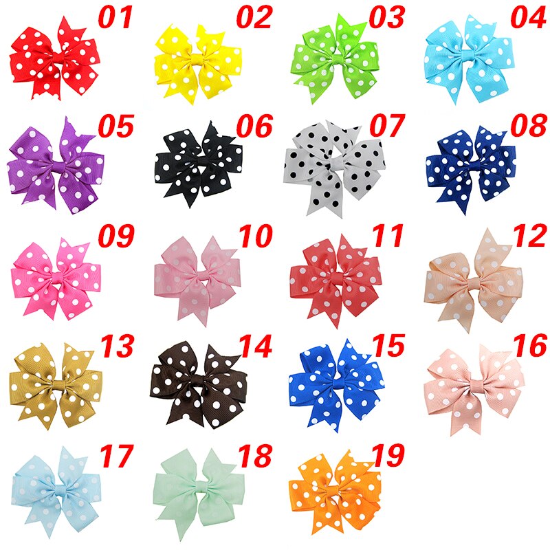 Leuke Baby Meisjes Dot Boog Knoop Kids Haar Clip Haarspelden Voor Kinderen Meisje Haar Band Boog Diy Haaraccessoires Beste Haar Ornament