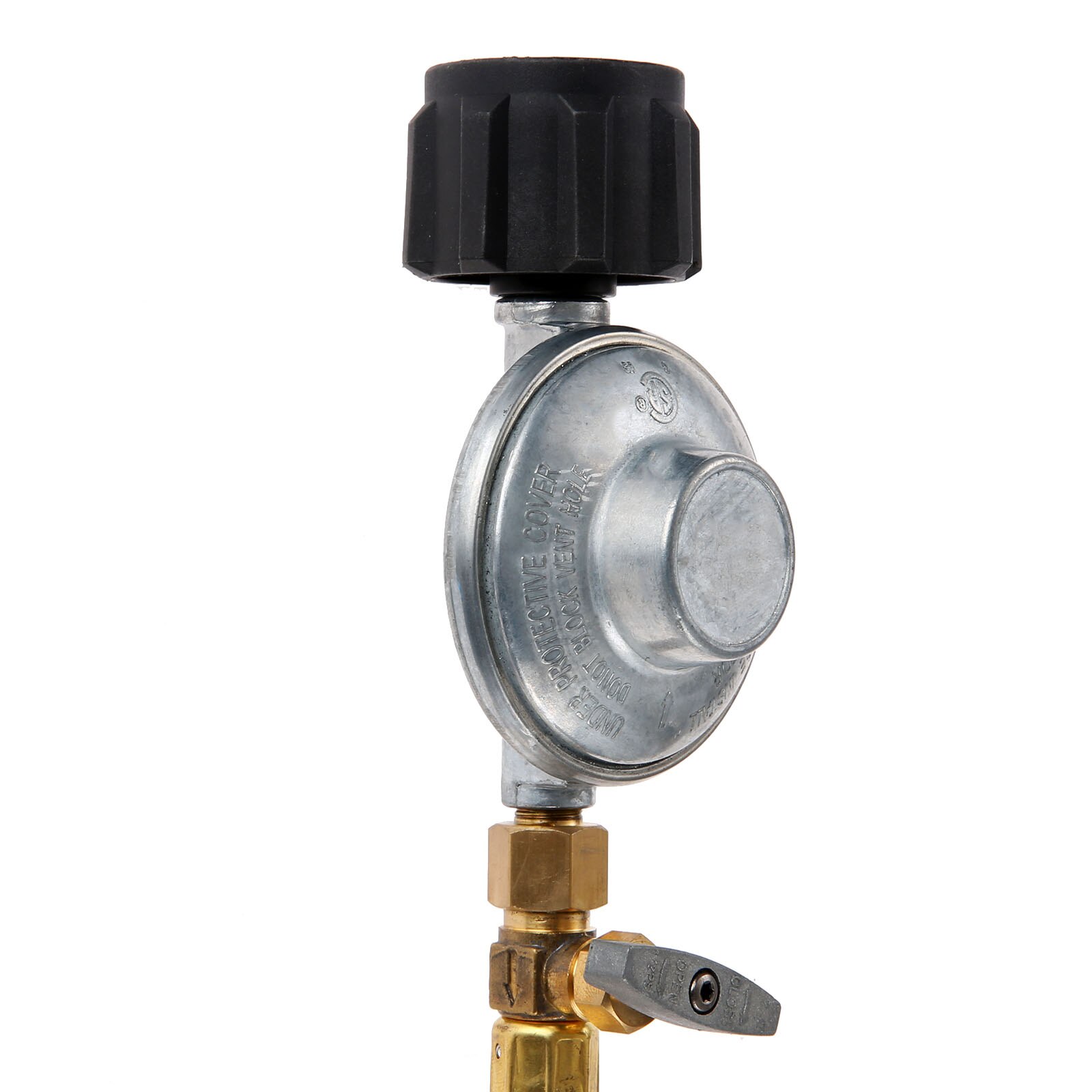1set Propane Grill Shut-Off Control Regulator Valve with 4FT Braided Flexible Hose QCC1 Type 4FT Low Pressure Shut-Off Valve