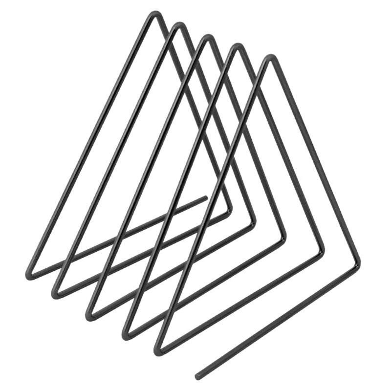 Nordic Triangle Shape Simple Book Support Stand Desktop Storage Rack Shelf Home Decor Magazine Holder: Black