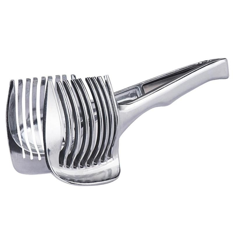 Steel Potato Slicer Tomato Cutter Tool Shreadders Fruit Lemon Cutting Holder Slice Cooking Tools Kitchen Accessories: Default Title