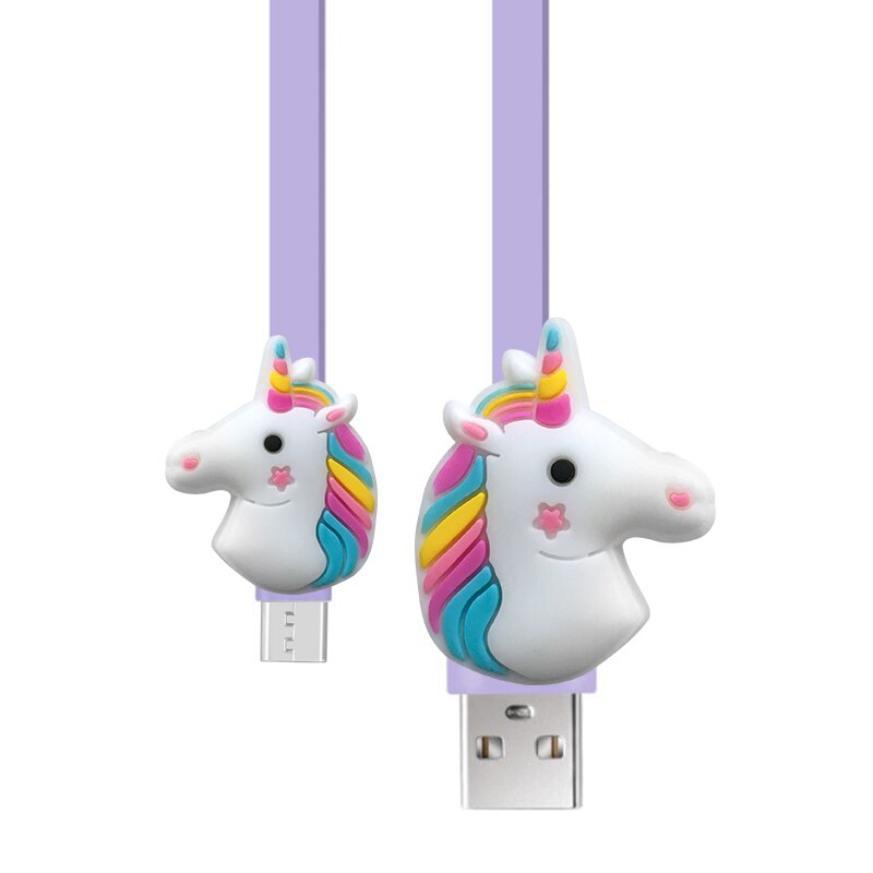 Unicorn trådlösa hörlurar set bluetooth 5.0 hörlurar, unicorn datakabel, med mikrofon, barnjul: Enhörningskabel