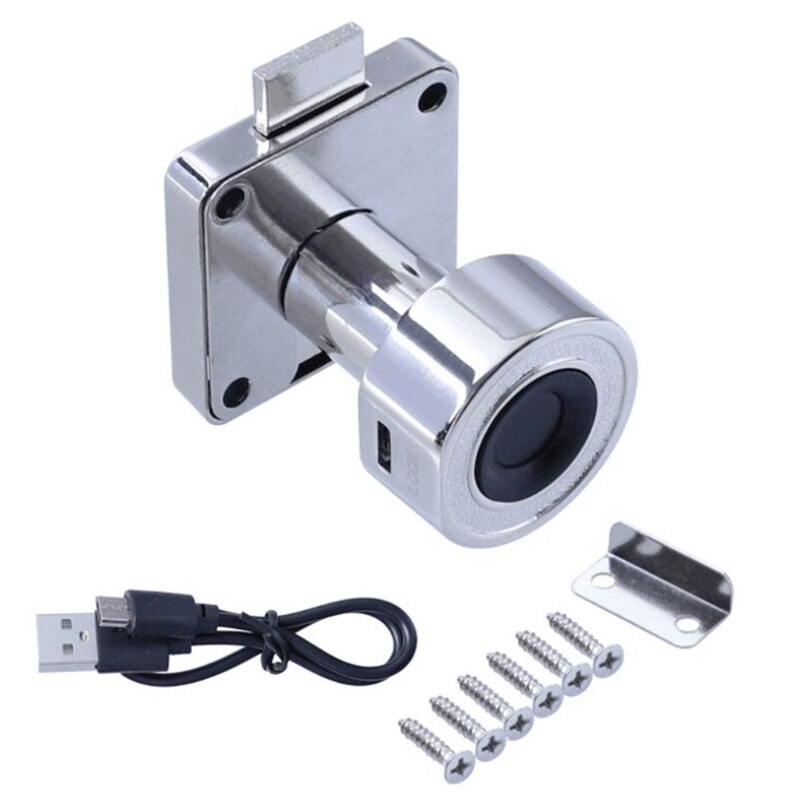 Safe Fingerprint Door Lock Hole Free Installation for Mailboxes School Lockers Shoe Cabinet Bookcase File Cabinet: 32-S