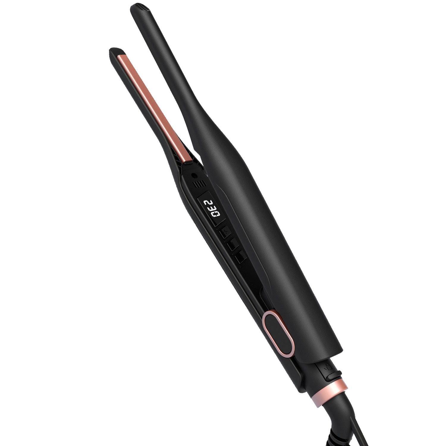3/10 Zoll Bleistift-Glätteisen, Mini-Glätteisen, Haarglätter, kleine Glätteisen für kurzes Haar, dünner Bartglätter für Männer
