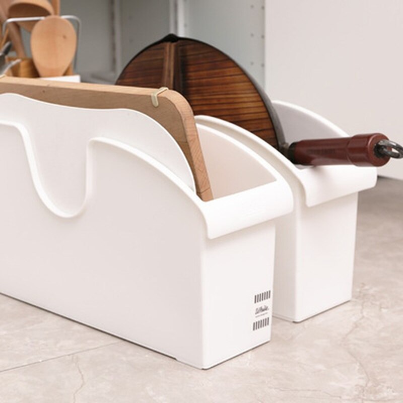 Køkkenskab opbevaring push-pull boks tyk plastaffaldsboks husholdningsopbevaring opbevaring grydestativ med glat  xi3151608