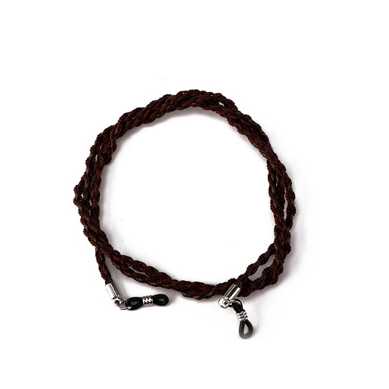 1 Uds. Correa para anteojos, cadena colgante para gafas de lectura, soporte para gafas de sol a la , cordón para el cuello, cadena de Metal antideslizante: Marrón