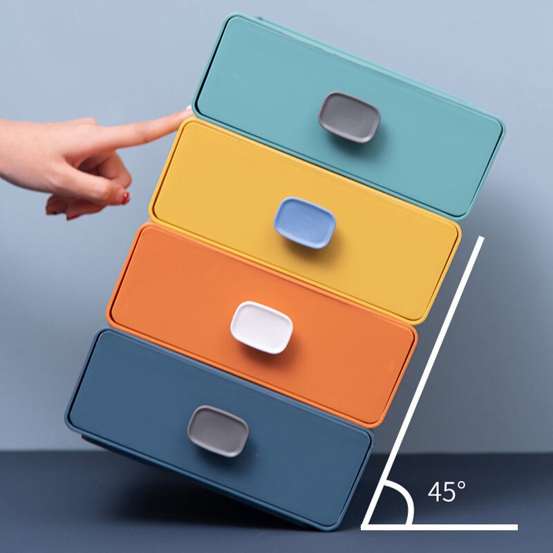 Multi-layer Storage Box Desktop Storage Drawers Desk Organizer Boxes Student Desktop Stationery Classification Storage Organizer