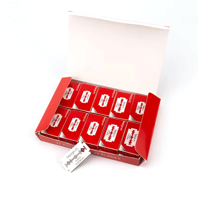 200 Stuks Scheermesjes Met Dubbele Rand Voor Heren-Veiligheidsscheermesjes Voor Het Scheren-Platina Roestvrijstalen Scheermesjes Met Dubbele Scheermesjes