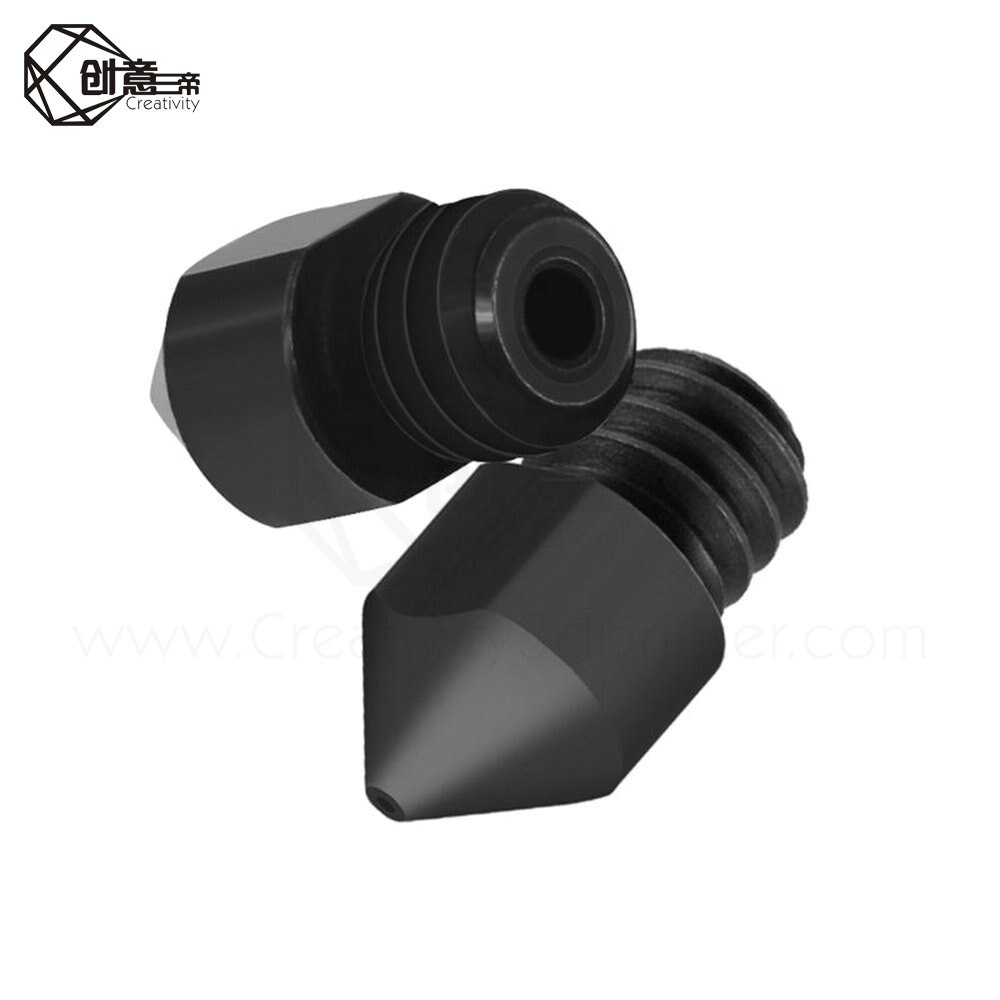 Creativity latest Reprap MK8 hardened steel nozzle 1.75mm 0.4 / 0.6 / 0.8 / 1.0mm for MK8 end kit