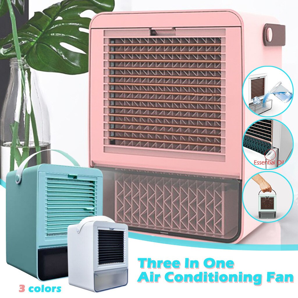 Air Cooler Portable Water Cooling Fan Mini Home Air Conditioner USB Charging Cooler Fan USB Personal Space Cooler Fan