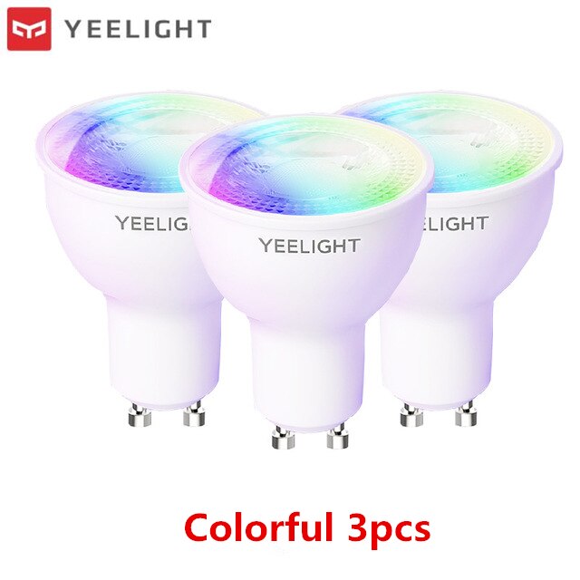 Yeelight GU10 Smart LED Bulb Lamp Colorful / White Dimming Light WIFI Voice Control For Xiami APP mi home Google Assistant Alexa: Colorful 3pcs