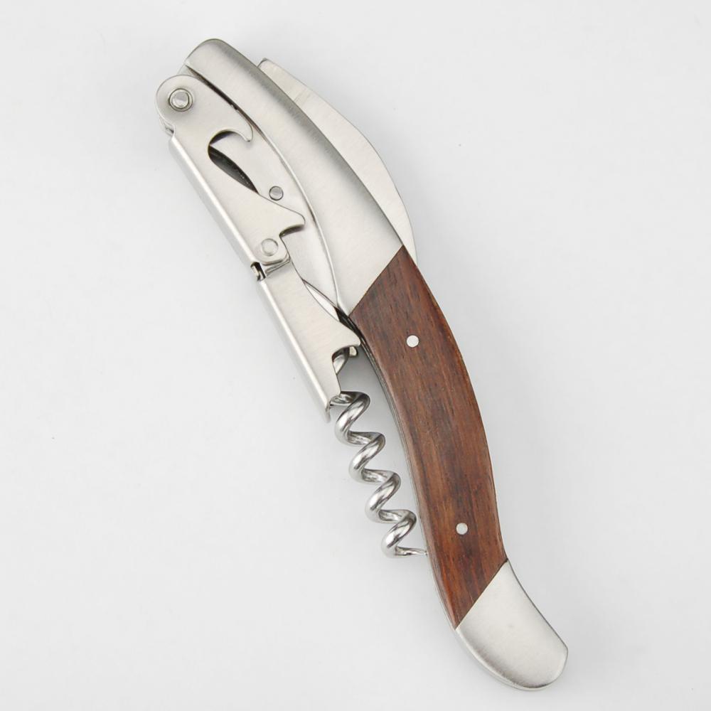 Forkry sommelier wine opener waiter's friend corkscrew wine bottle opener with wooden handle: rose wood