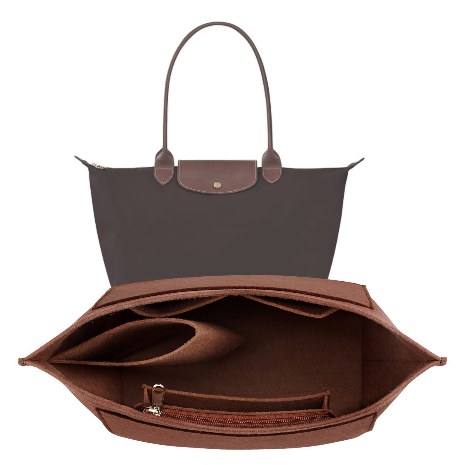Insert d'organisateur de sac à main, organisateur de sac en feutre pour organisateur de sac à main, 5 couleurs, 3 tailles: 3/8 " / Bronze