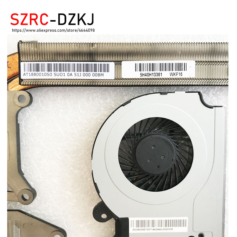 Original til lenovo  y40-80 y40-70 y50-70 y70-70 5 h 40 h 13361 bærbar kølelegeme med blæser  at1880010 s 0 dc28000 etd 0
