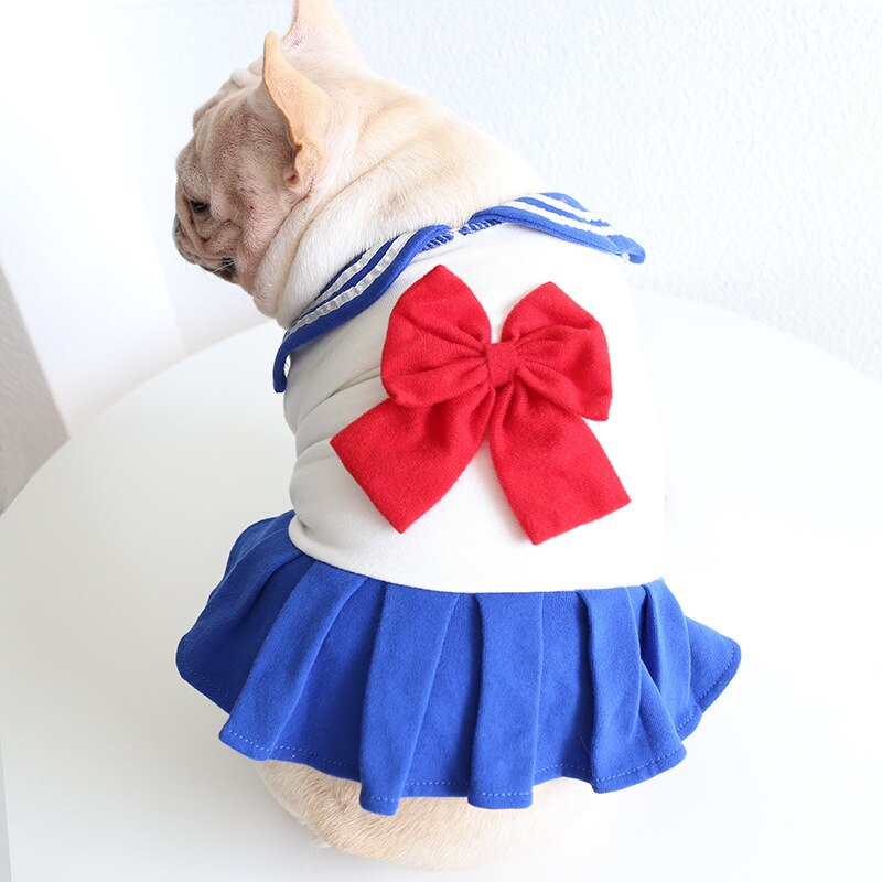 Robe de bouledogue français, Bichon, caniche, Schnauzer, carlin, chien, vêtements Welsh, Corgi, Shiba, Inu anglais, robes pour animaux de compagnie, jupe XS