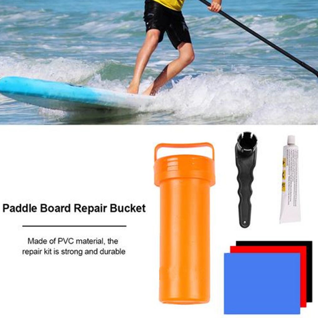 Color Random Inflatable Paddle Board Repair Kit Inflatable Kayak Raft Puncture Repair Patches Glue Wrench Set