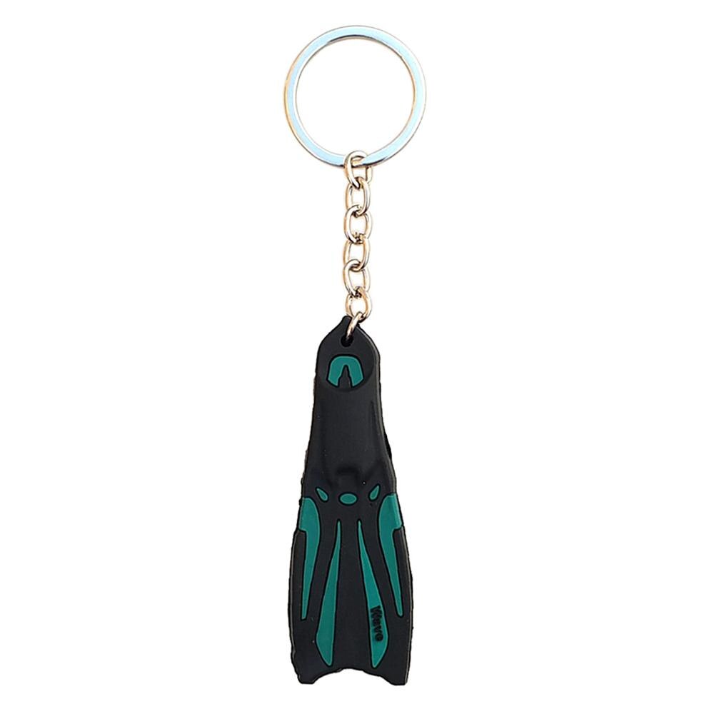 Mini Scuba Diving Fin portachiavi portachiavi Flipper portachiavi Diver Diving Gift: Black Green