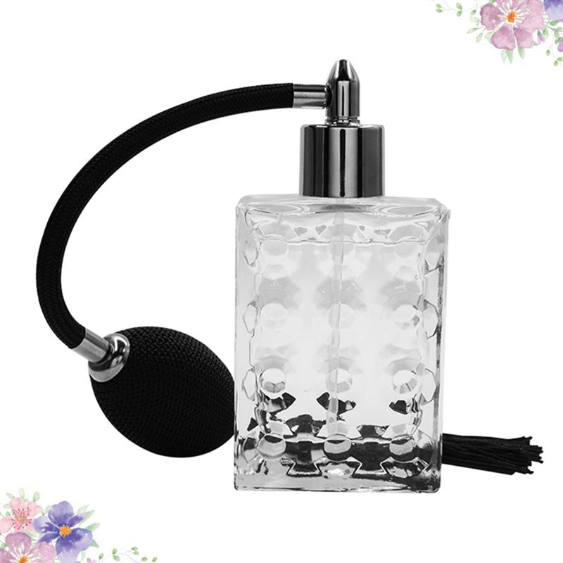1Pc Parfum Fles Glas Lange Buis Lucht Tas Nozzle Parfum Spray Fles Lege Parfumflesjes Reizen (Zilver)