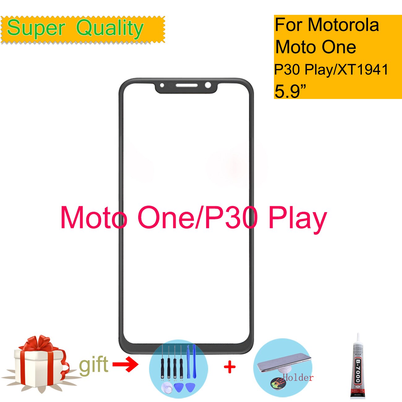 Voor Motorola Moto een XT1941-1 XT1941-3 XT1941-4 Touch Scherm Front Outer Glass Panel Lens Voor Moto Een LCD Front