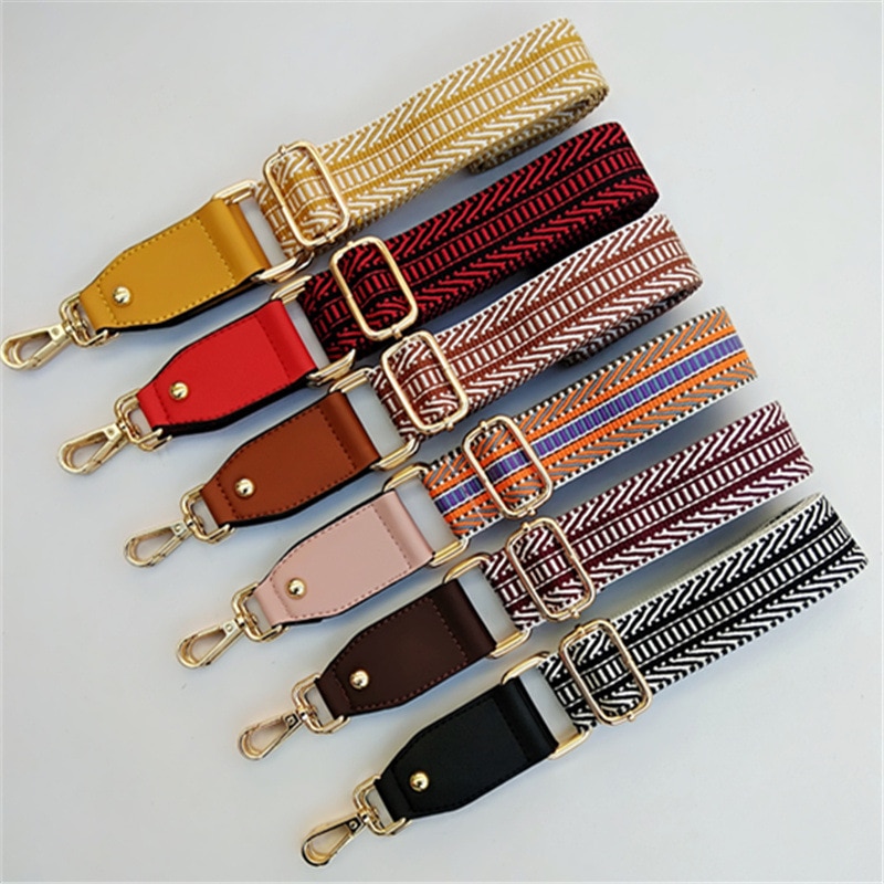 Nylon Tasriemen - 3.8x120cm - Gestreift - Verstellbarer Crossbody Ersatzgurt - Damen Taschen Zubehör