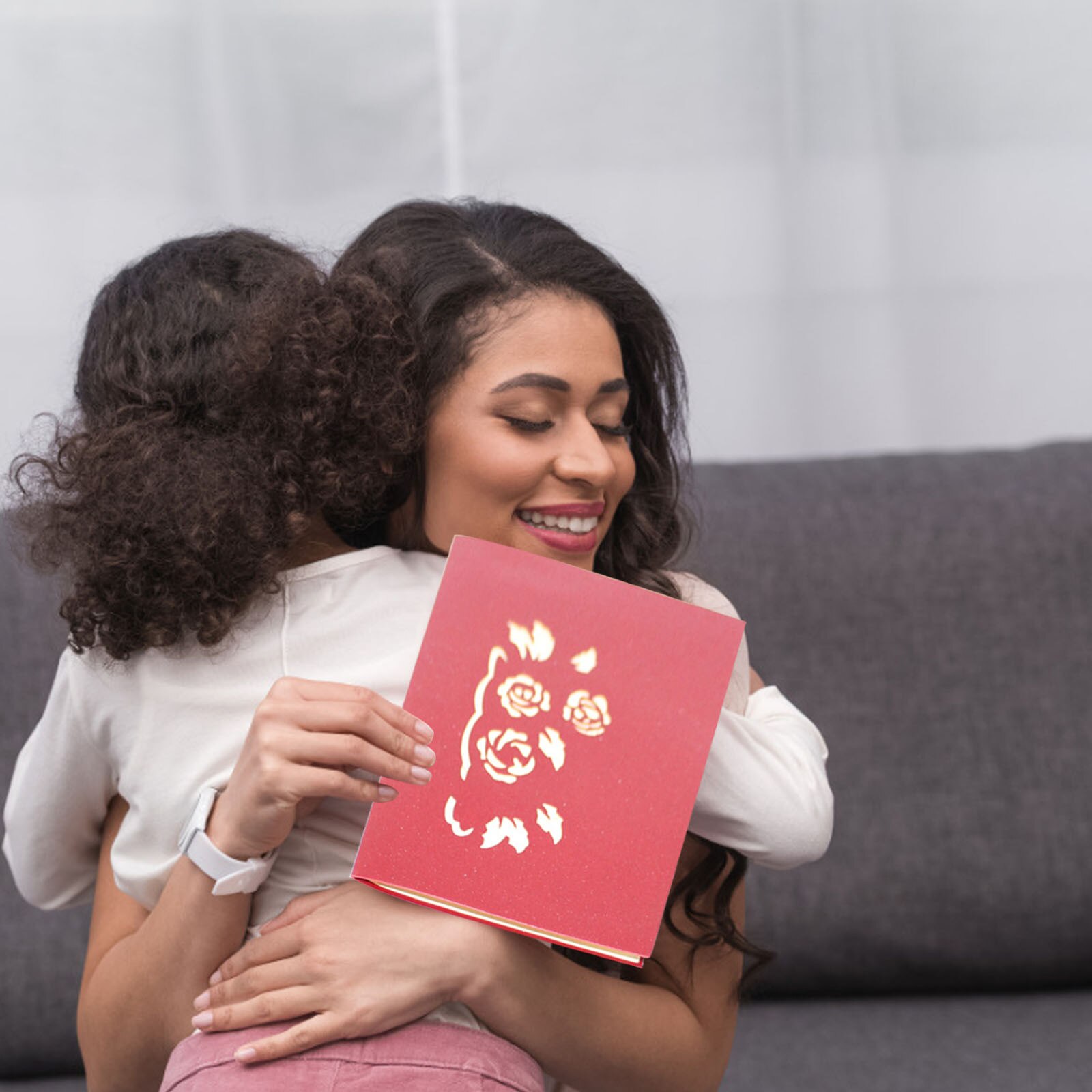 3D Mother's Day Card Handmade Paper Greeting Cards Decor Blessing Card for Mother Party Greeting Invitations Cards