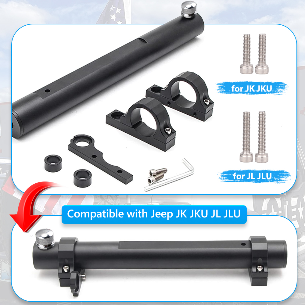 for Jeep Wrangler Accessories Tailgate Hinge Flag Pole Antenna Mounting Bracket Flagpole Holder for Jeep Wrangler JL JK