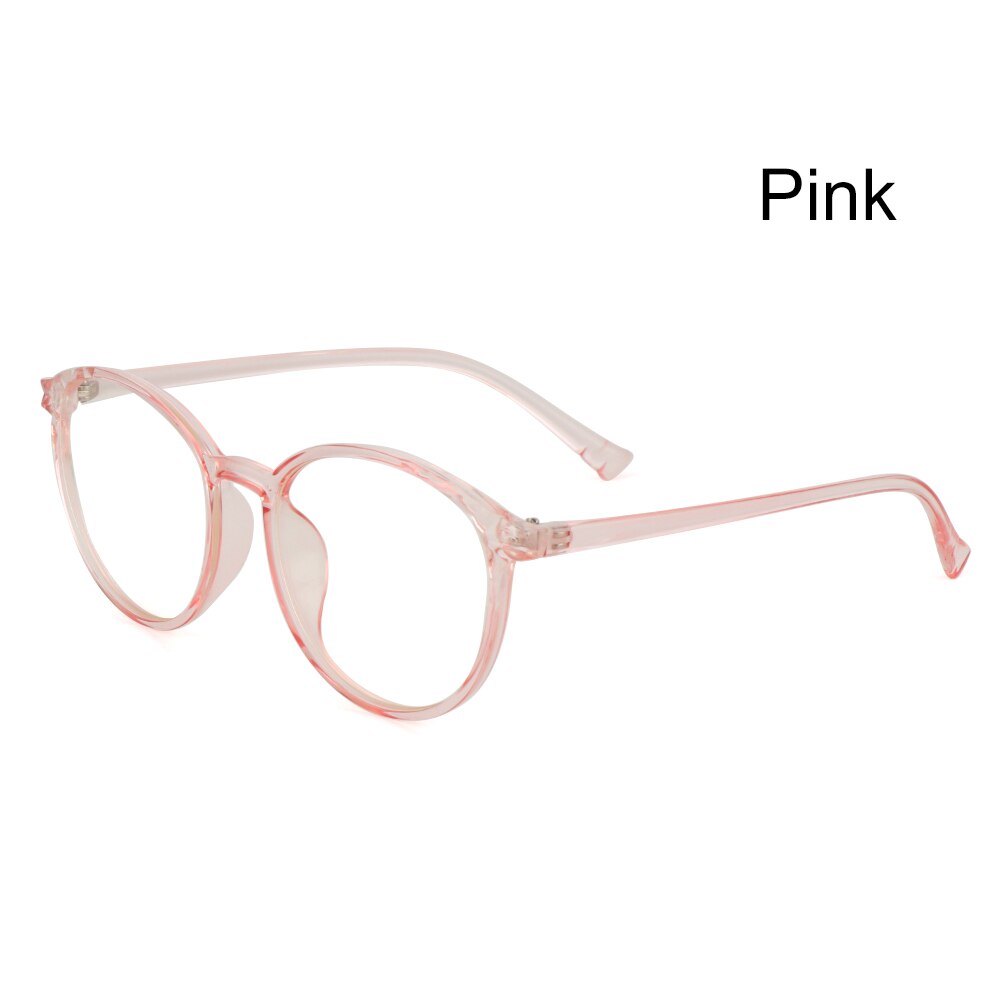 1PC Anti-Blau Strahlen Brillen Ultraleicht Klare Linse Flache Spiegel Brillen Für Frauen Männer Optische Spektakel Rahmen: Stil1-Rosa