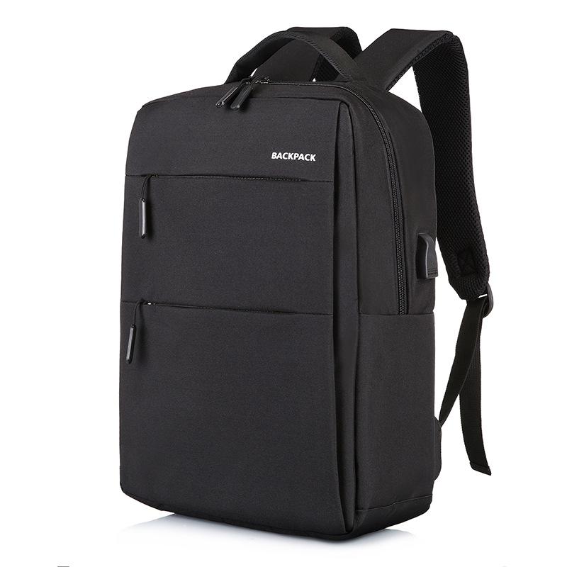 17 tommers ryggsekk plecak ryggsekk usb mochila 17 "pulgadas bærbar reise ryggsekk nylon vanntett rugzak proof skolesekk: Svart