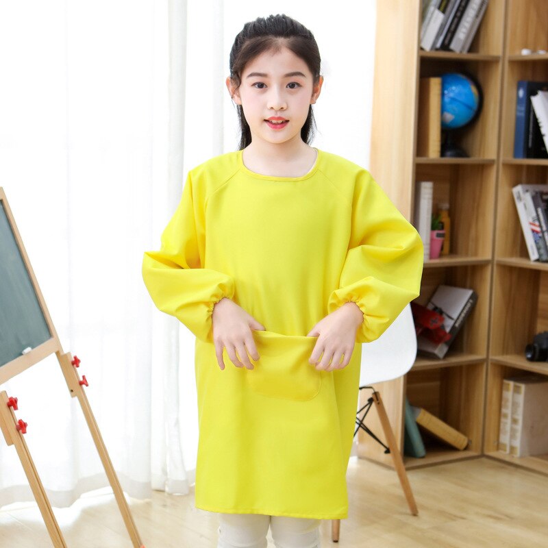 Children's Painting Drawing Clothes Polyester Breathable Smock Kindergarten Kids Long-Sleeve Aprons Print Logo: 12 / S
