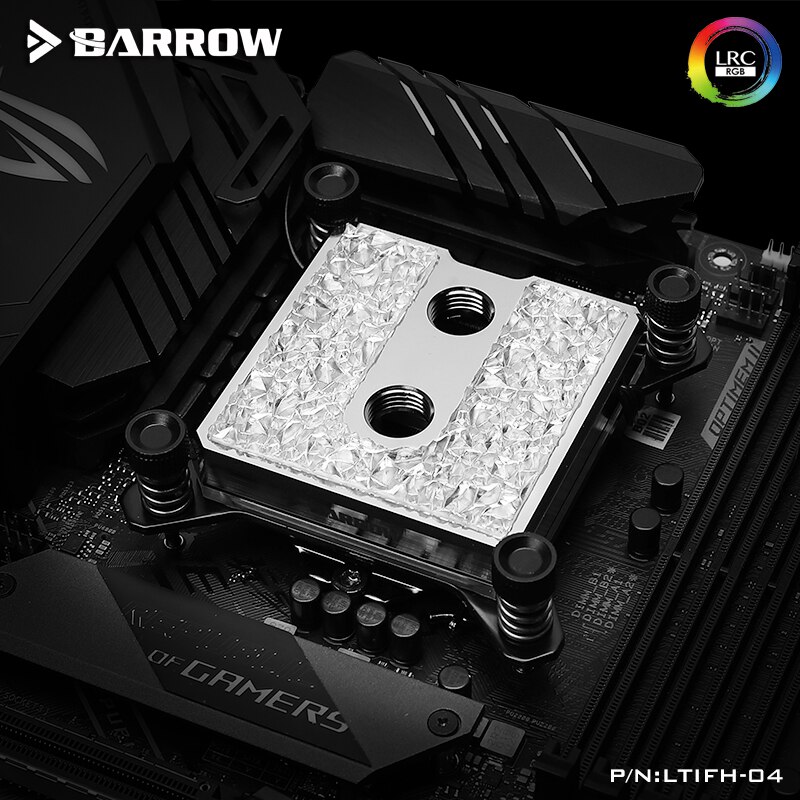Barrow Cpu Blok Voor Intel En Amd Platform Ijspegel Serie Pom Of Barss Top Optionele Lrc 2.0 5V 3pin microwaterway Cpu Koeler