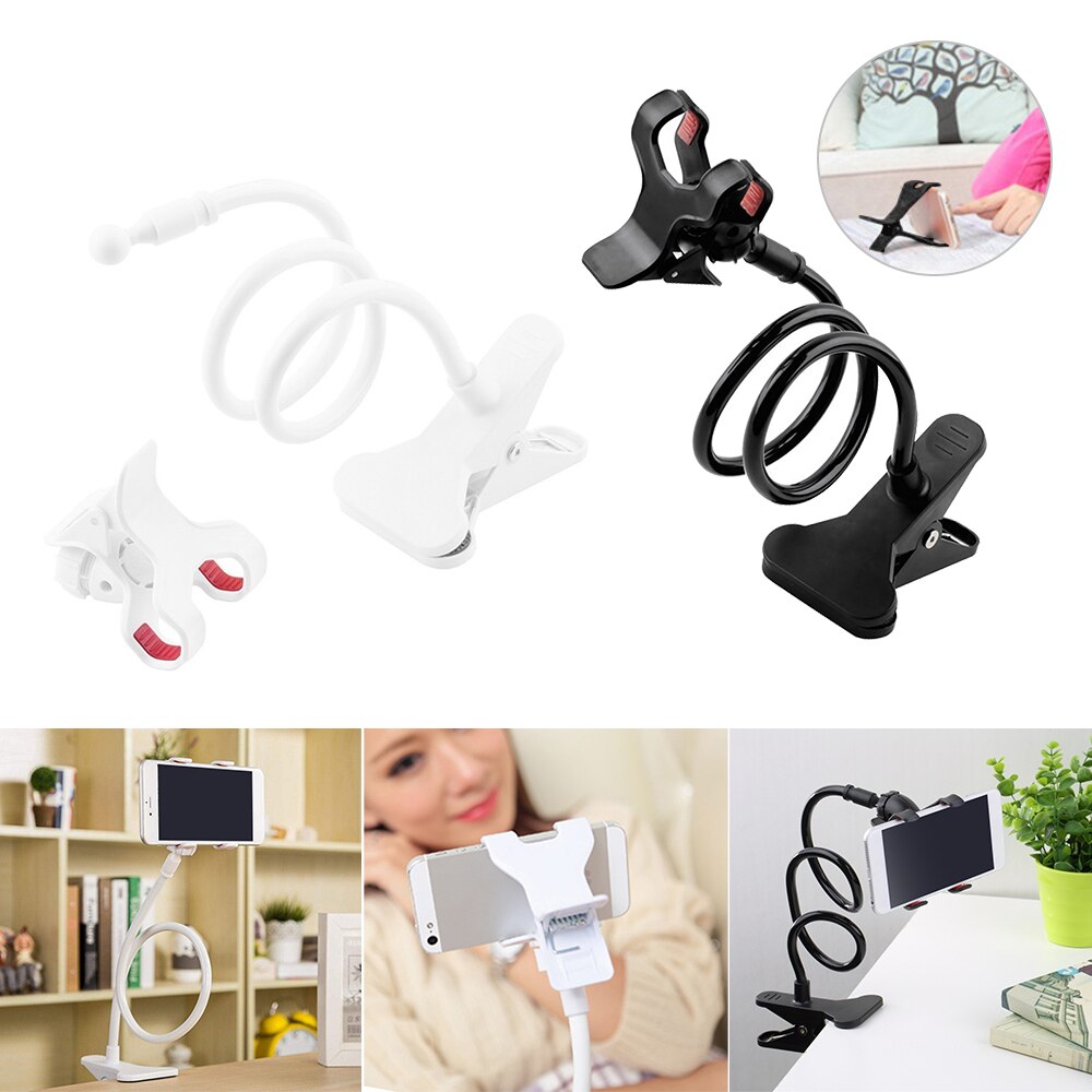Flexibele Clip Mobiele Telefoon Houder Stand 360 Rotatie Handsfree Bed Bureau Tafel Clip Beugel Voor Telefoon Universele Beugel