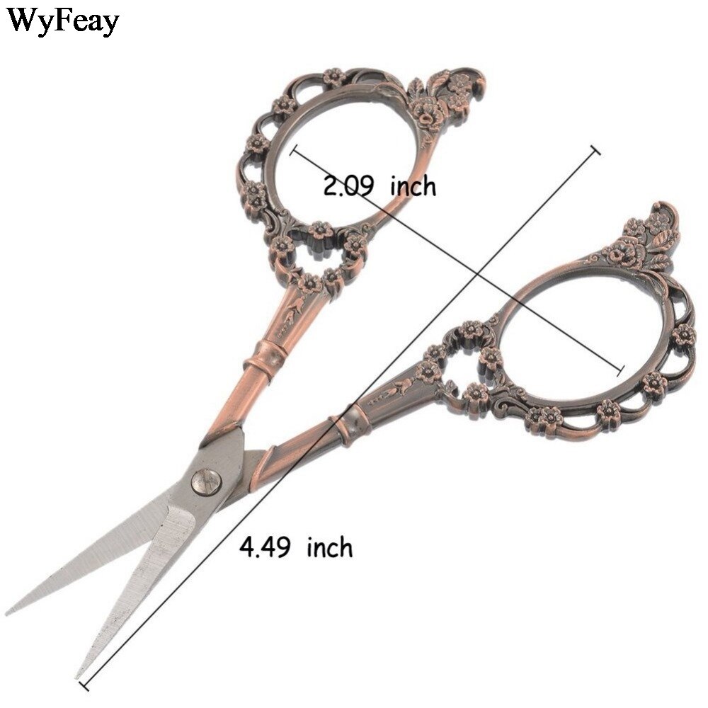 Rvs Europese Vintage Schaar Bloemen Naaien Borduren Schaar Korte Cutter Duurzaam Maat Schaar Stof Ambachten