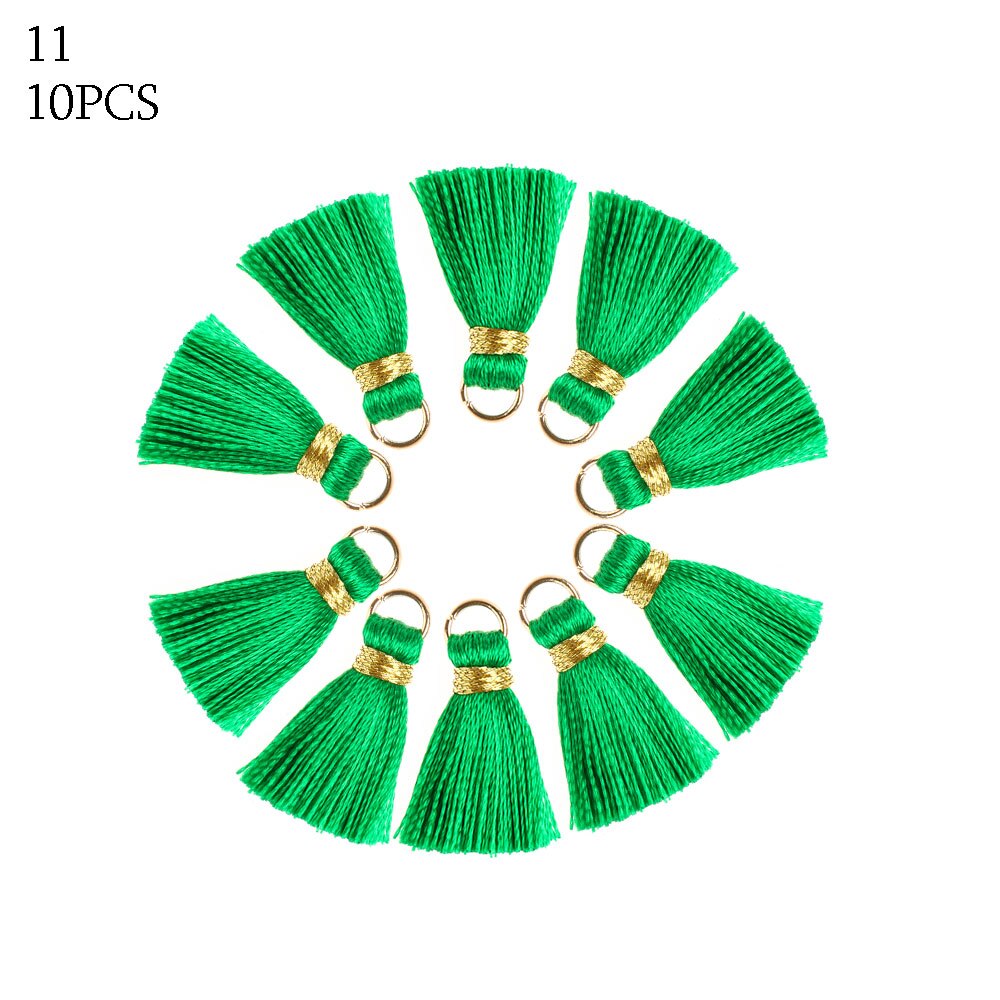 10 sztuk/partia 2cm mini jedwabiście frędzle kolorowe mały kutas robić tworzenia biżuterii materiały krawieckie domu dekoracja zasłony DIY sztuka i rękodzieło: 11