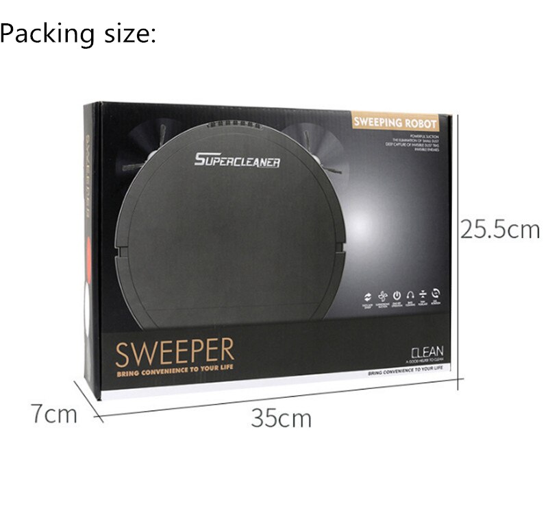 Automatic Smart Robot Vacuum Cleaner Dual Spinning Side Brush Lifts Debris