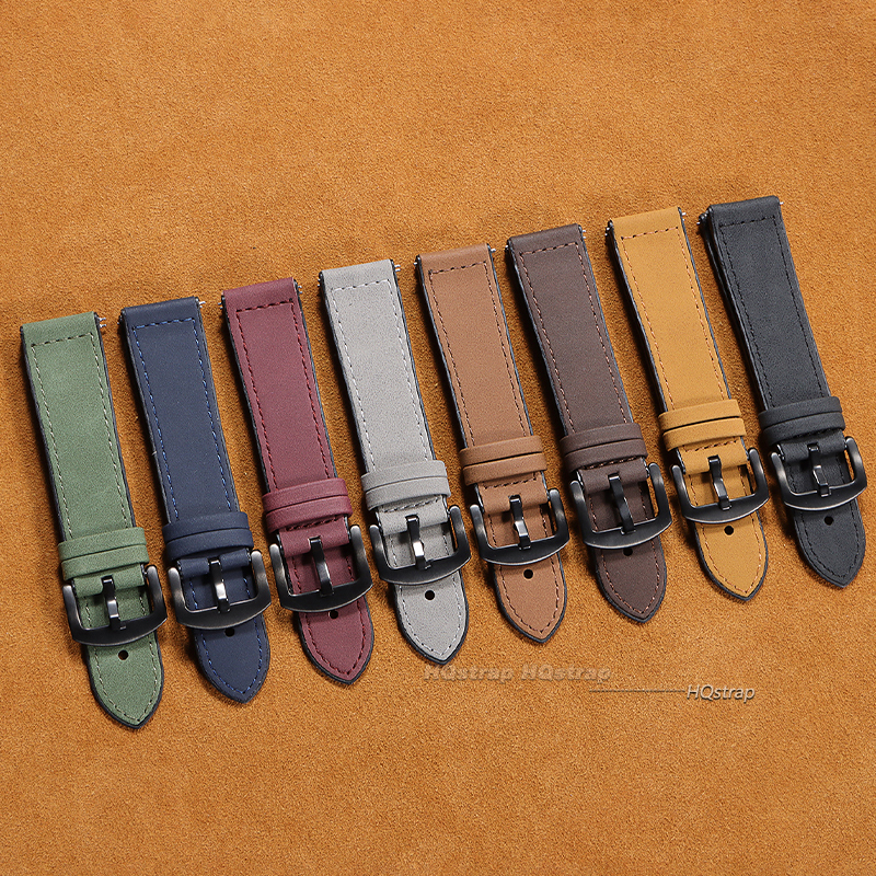 Quick Release Leather Watch Band Bracelet 20mm 22mm Replacement Wrist Straps Watchbands for Galaxy Wrist Band Women Men Belt