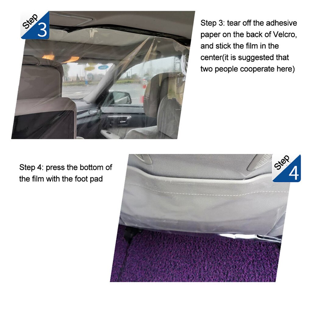 Auto Taxi Isolatie Film Plastic Anti-Fog Volledige Surround Beschermhoes Netto Cab Voor En Achter Rij Pvc Film voor Auto Cockpit