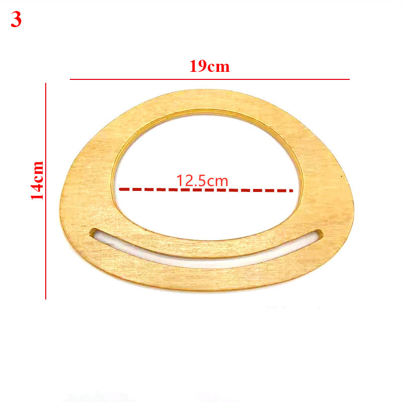 Torba drewno okrągłe torebka uchwyt wymiana DIY torebka uchwyt pierścień dodatki Handmade modne torby uchwyt nowy projekt Harajuke Hot: 10