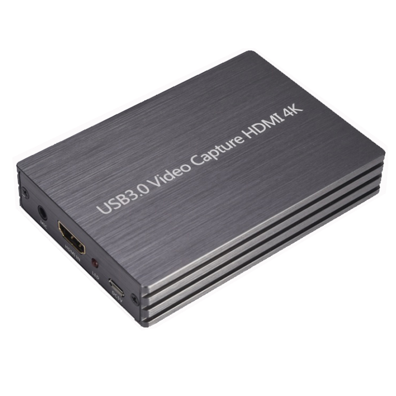 Capture Card 4K HDMI to USB 3.0 Video Capture Card Adapter Dongle 1080P 60fps HD Video Recorder Computer Components and Hardware: Gray