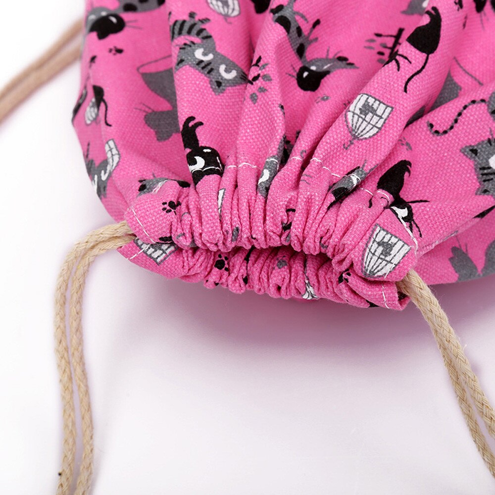 Vrouwen Mannen Trekkoord Rugzak Canvas Opknoping Zak Sport Beach Travel Opbergtas Outdoor Rugzak Pouch Pocket Bag Worek Plecak