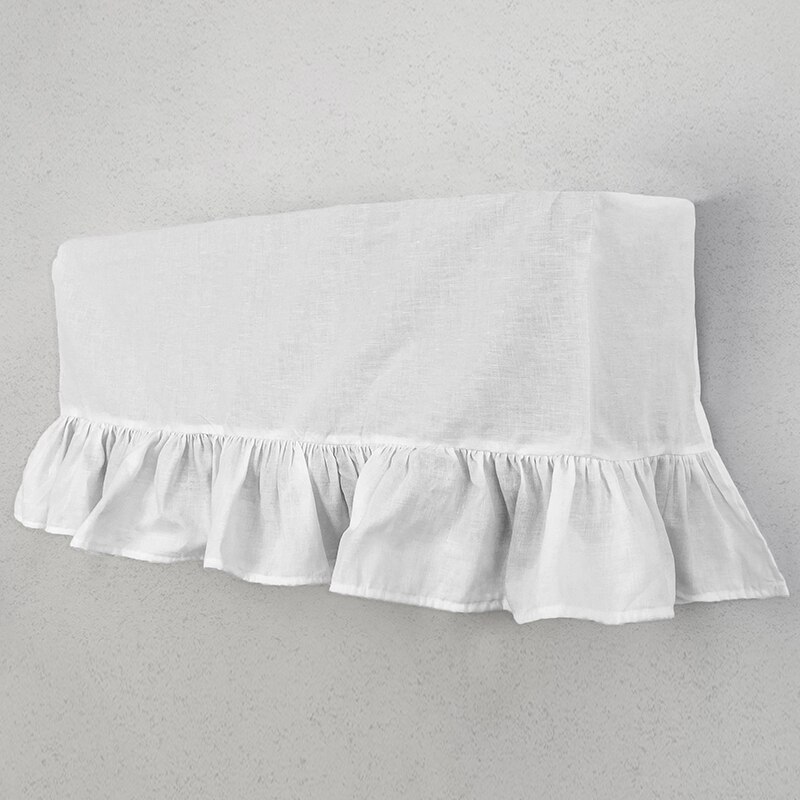 Nordic Air Conditioner Cover Linen Flax Air Conditioner Case for Wall Mounted Air Conditioning Dust Cover Home Decor: bleach / Custom Size Contact