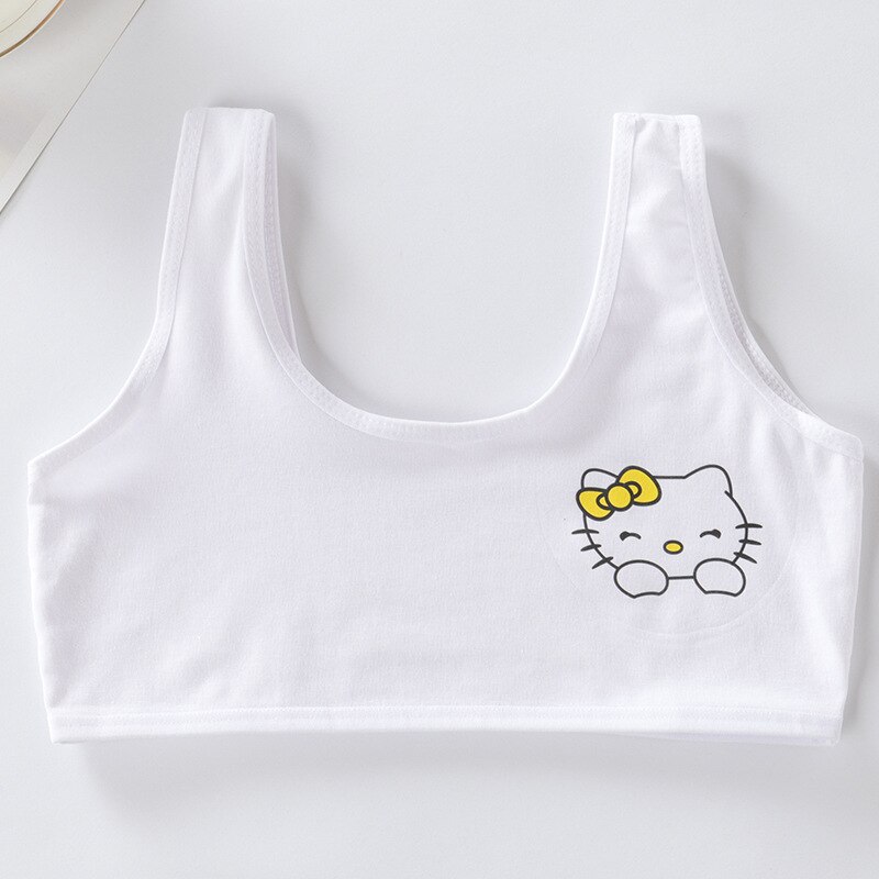 Girls Underwear Development Period Vest 12-16 Years Old Junior High School Students Bras Kids Underwear for Girls: White