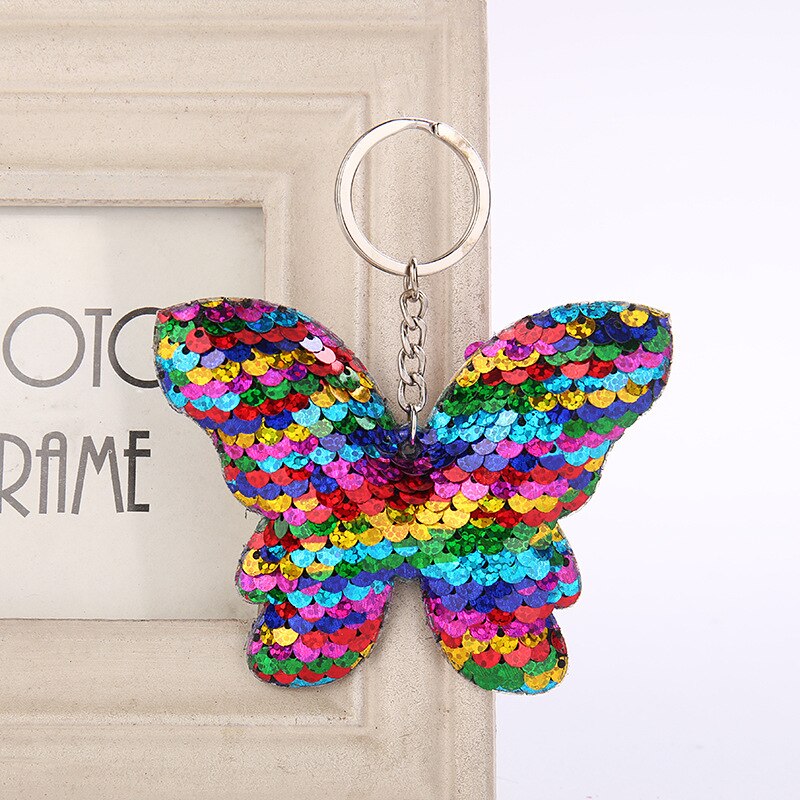 Glitter Pailletten Vlinder Sleutelhanger Hanger Valentijnsdag Gelukkige Verjaardag Bruiloft Gunsten Meisjes Vrouwen Ornamenten: colorful