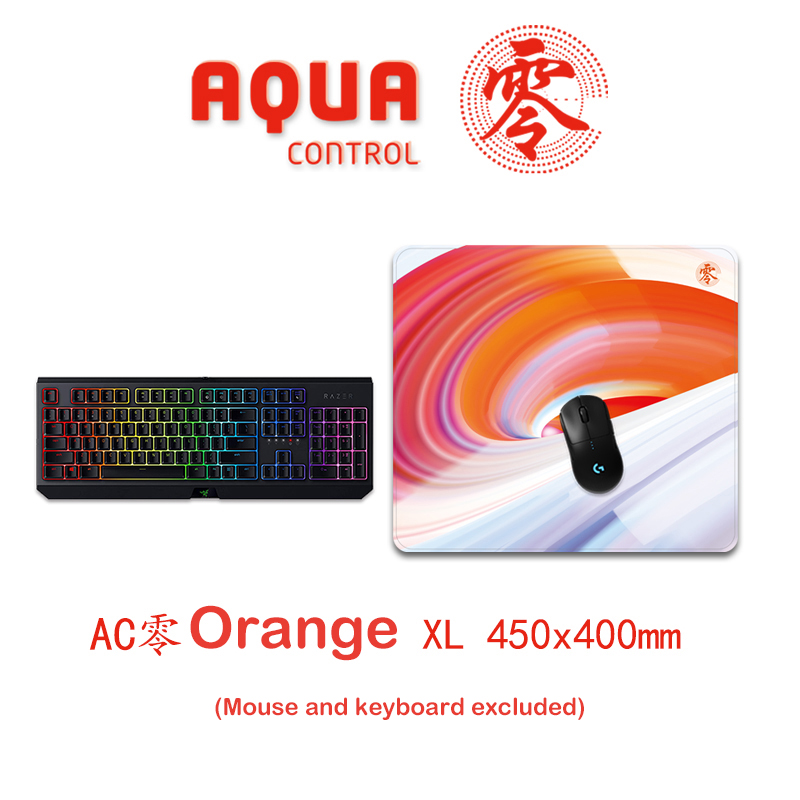 450x400x4mm x-raypad Aqua Control zéro tapis de souris de jeu avec bords cousus durables Base en caoutchouc antidérapante xraypad AC0 tapis de souris: orange